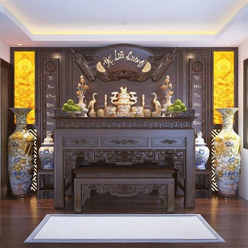 Bàn Thờ Gỗ Gụ Cao Cấp BT-8825