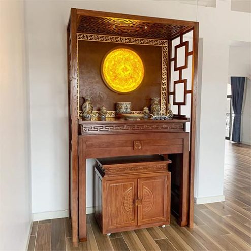 Bàn Thờ Hiện Đại Tủ Thờ Đẹp Gỗ Gõ Đỏ BT-8947