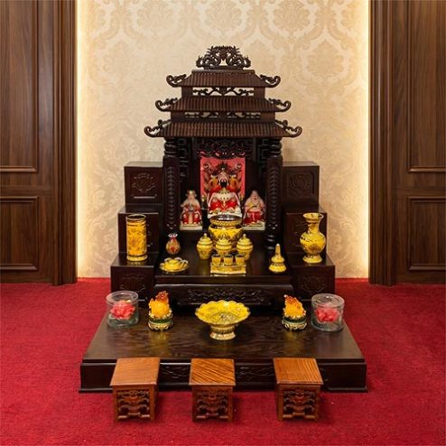 Bàn Thờ Ông Địa Mái Chùa 3 Mái Đồ Thờ Kim Sa Vàng TT-2728