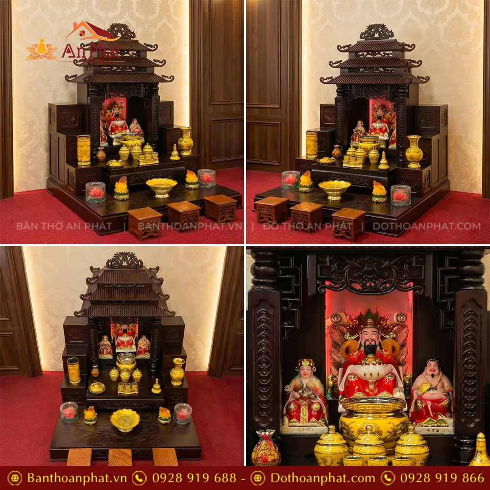 Bàn Thờ Ông Địa Mái Chùa 3 Mái Đồ Thờ Kim Sa Vàng TT-2728 10 Bàn Thờ Ông Địa Mái Chùa 3 Mái Đồ Thờ Kim Sa Vàng TT-2728
