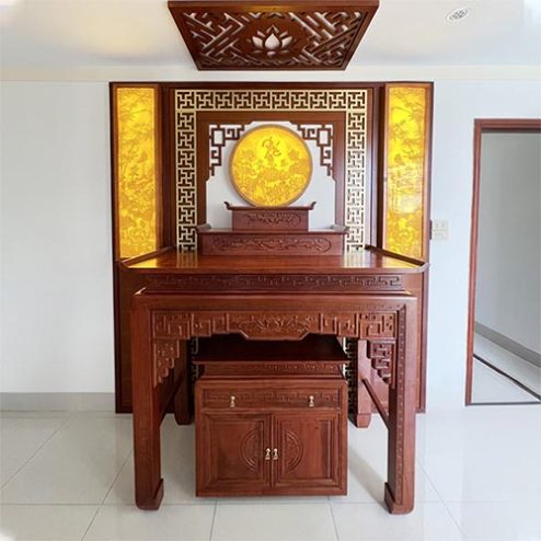 Bàn Thờ Phật Tam Cấp Tủ Thờ Gỗ Hương BT-8996