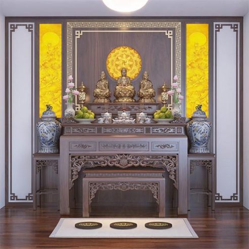 Bàn Thờ Tam Cấp Án Gian Thờ Đẹp Cho Phòng Thờ Gia Tiên BT-9071