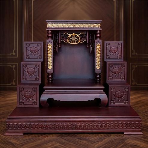 Bàn Thờ Thần Tài Đẹp Gỗ Hương Đá Cao Cấp TT-2721