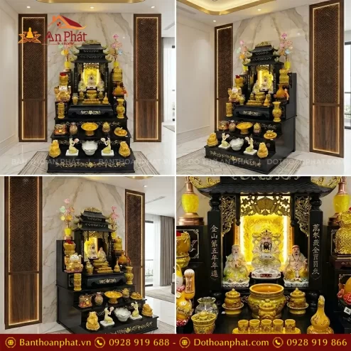 Bàn Thờ Thần Tài Gỗ Hương Tam Cấp Mái Chùa TT-2696 4 ban tho than tai go huong tam cap mai chua tt 269600003