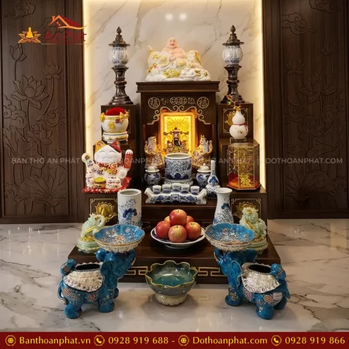 Bàn Thờ Thần Tài Ông Địa Gốm Sứ Bát Tràng Men Lam Cao Cấp TT-2680 3 ban tho than tai ong dia gom su bat trang men lam cao cap tt 268000003