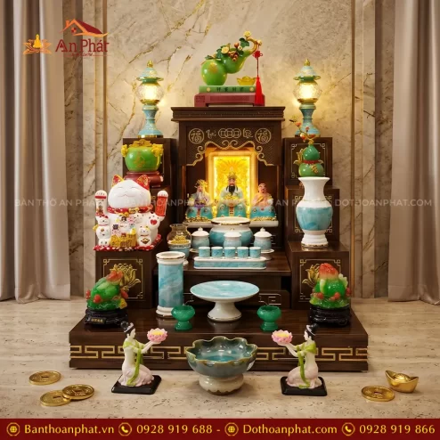 Bàn Thờ Thần Tài Thổ Địa Đồ Thờ Giả Đá Xanh Cao Cấp TT-2757 3 ban tho than tai tho dia do tho gia da xanh cao cap tt 275700002