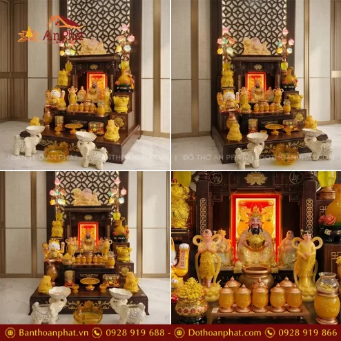 Bàn Thờ Thần Tài Thổ Địa Mái Bằng Đồ Thờ Lưu Ly Cao Cấp TT-2738 8 ban tho than tai tho dia mai bang do tho luu ly cao cap tt 273800004