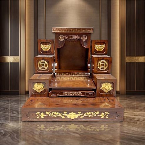 Bàn Thờ Thần Tài Thổ Địa Mái Bằng Hiện Đại TT-2734