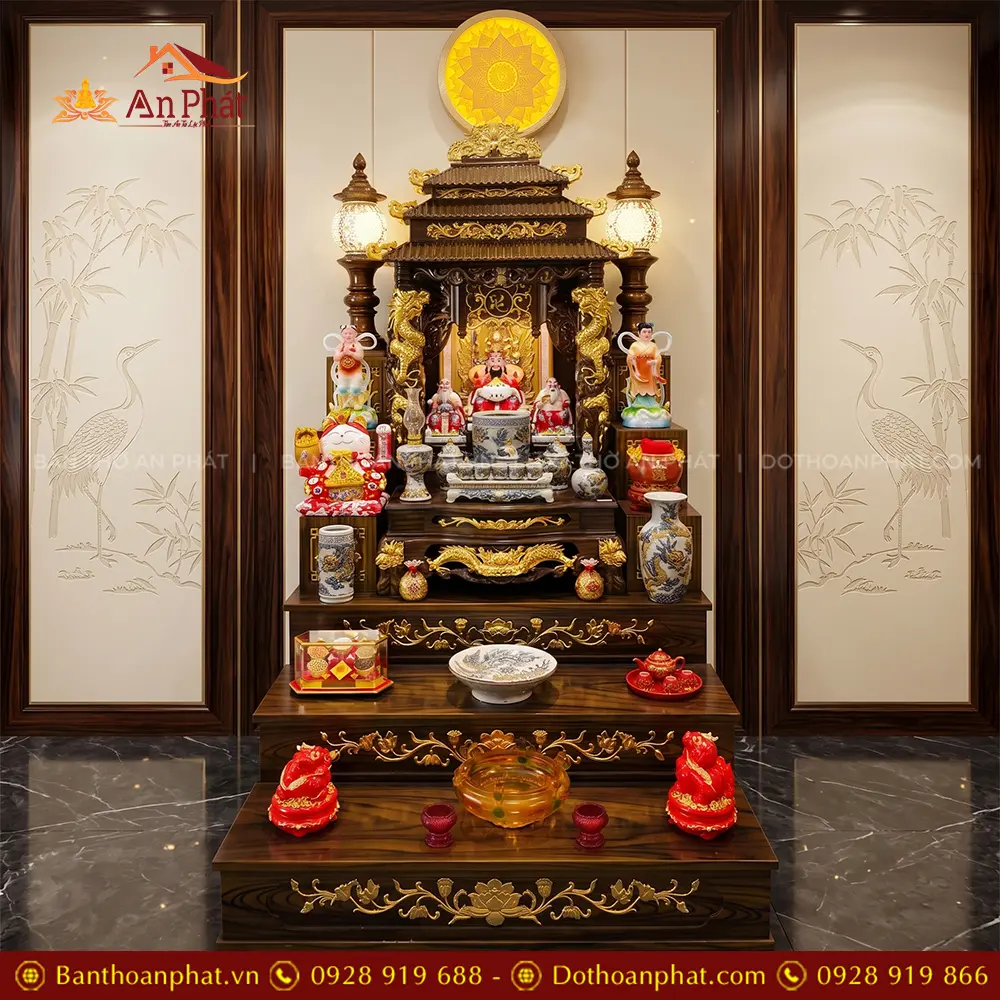 Bàn Thờ Thần Tài Thổ Địa Mái Chùa Đồ Thờ Men Rạn Bát Tràng TT-2729 9 Bàn Thờ Thần Tài Thổ Địa Mái Chùa Đồ Thờ Men Rạn Bát Tràng TT-2729