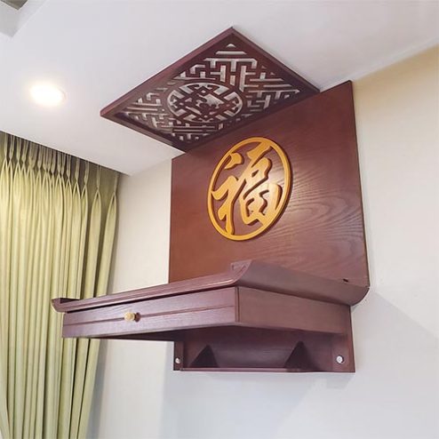 Bàn Thờ Treo Tường Có Ngăn Kéo Cho Nhà Chung Cư BT-8747