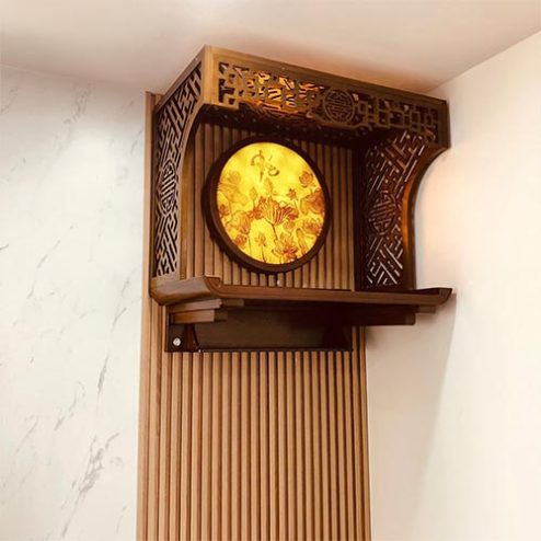 Bàn Thờ Treo Tường Gỗ Gụ Thiết Kế Hiện Đại BT-8733