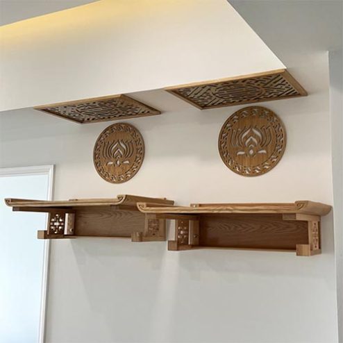 Bàn Thờ Treo Tường Phật Kết Hợp Gia Tiên Đẹp BT-8745