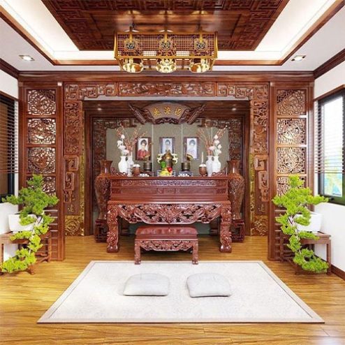 Không Gian Phòng Thờ Biệt Thự Sập Thờ Cao Cấp BT-9024
