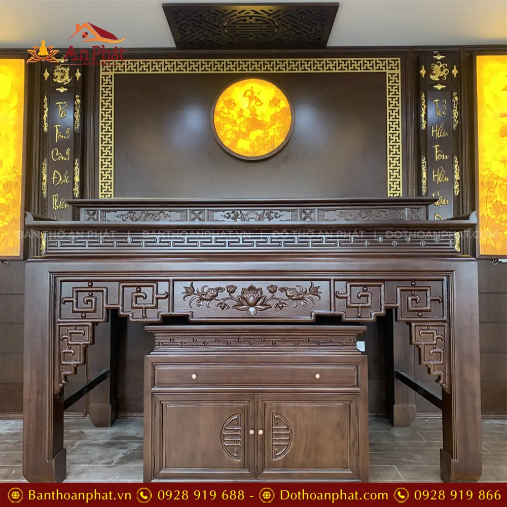 Không Gian Phòng Thờ Gỗ Gụ Bàn Thờ Đẹp Cao Cấp BT-8952 10 Không Gian Phòng Thờ Gỗ Gụ Bàn Thờ Đẹp Cao Cấp BT-8952