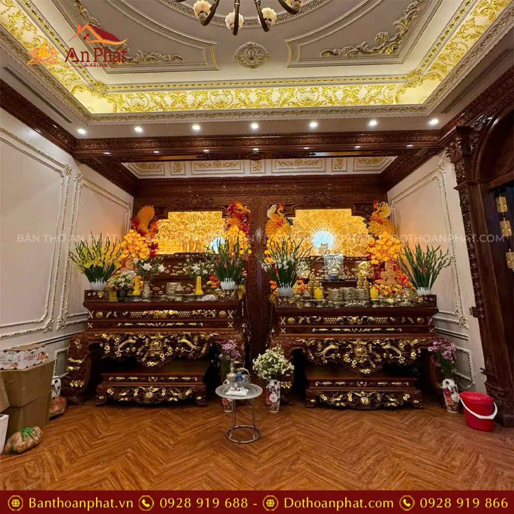 Không Gian Sập Thờ Phật Và Gia Tiên Cao Cấp BT-9000 18 Không Gian Sập Thờ Phật Và Gia Tiên Cao Cấp BT-9000