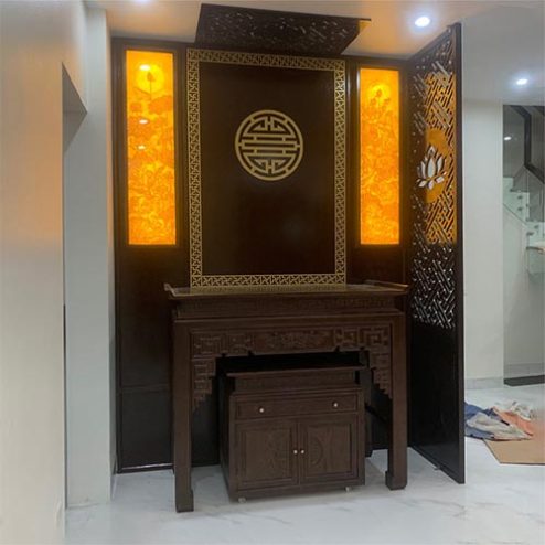 Không Gian Thờ Chung Cư Bàn Thờ Tủ Thờ Thiết Kế Hiện Đại BT-8953
