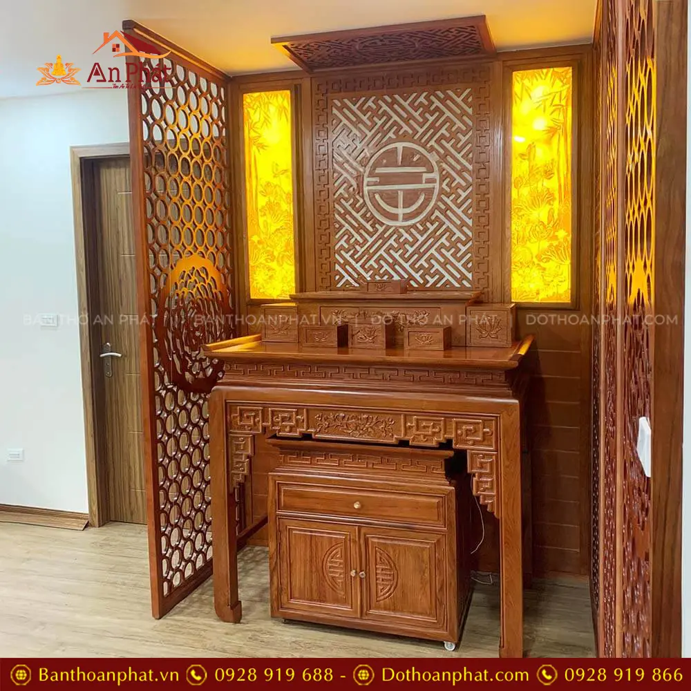 Không Gian Thờ Đẹp Bàn Thờ Gỗ Hương Đá BT-8958 19 Không Gian Thờ Đẹp Bàn Thờ Gỗ Hương Đá BT-8958