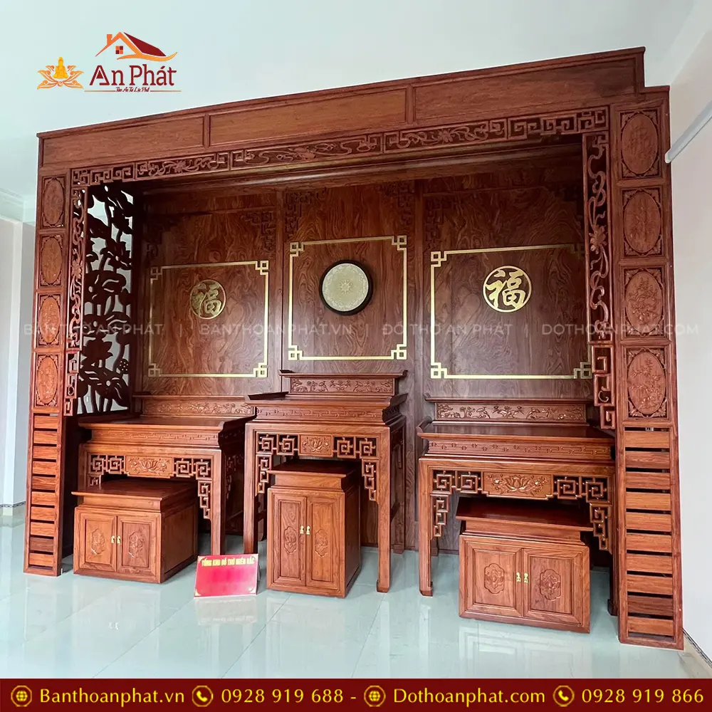 Không Gian Thờ Đẹp Cao Cấp Bàn Thờ Gỗ Hương Đá BT-9099 14 Không Gian Thờ Đẹp Cao Cấp Bàn Thờ Gỗ Hương Đá BT-9099