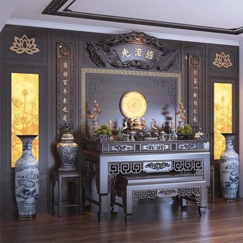 Không Gian Thờ Đẹp Hiện Đại Cho Nhà Phố BT-8848