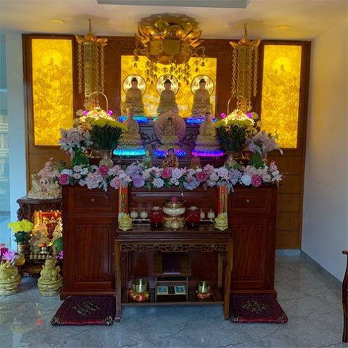 Không Gian Thờ Đẹp Tủ Thờ Gỗ Hương BT-8955