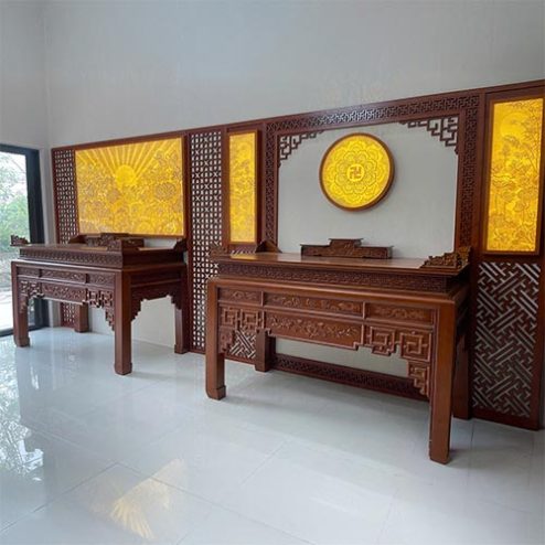 Không Gian Thờ Phật Và Gia Tiên Cho Nhà Phố BT-9037