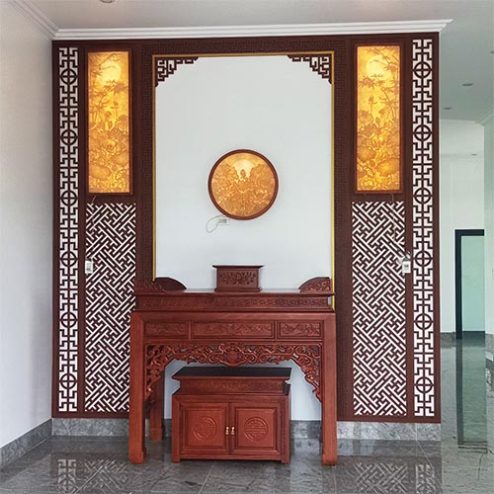 Mẫu Bàn Thờ Đẹp Tủ Thờ Gỗ Hương Đá BT-9050