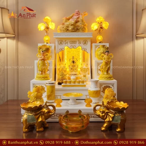Mẫu Bàn Thờ Ông Địa Hiện Đại Cao Cấp Đồ Thờ Vàng TT-2681 3 mau ban tho ong dia hien dai cao cap do tho vang tt 268100002