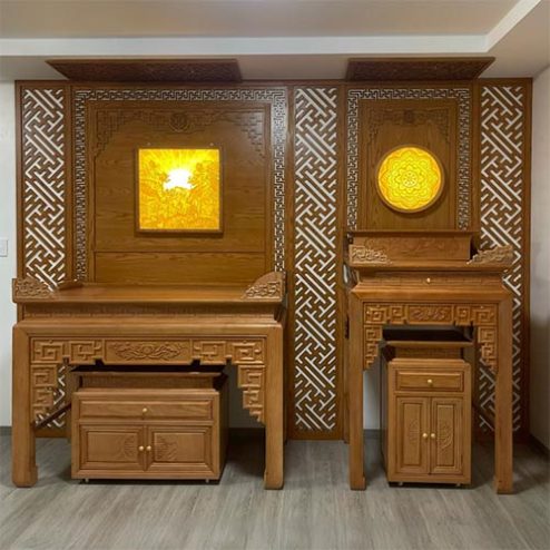 Mẫu Bàn Thờ Phật Và Tủ Thờ Gia Tiên Hiện Đại BT-9052