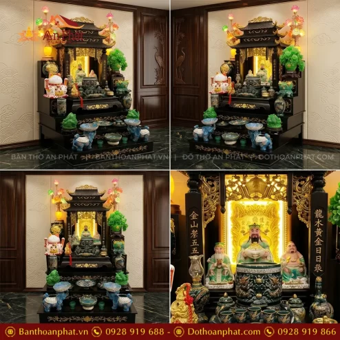 Mẫu Bàn Thờ Thần Tài Cao Cấp Đồ Thờ Men Màu Đắp Nổi Bát Tràng TT-2732 4 mau ban tho than tai cao cap do tho men mau dap noi bat trang tt 273200002