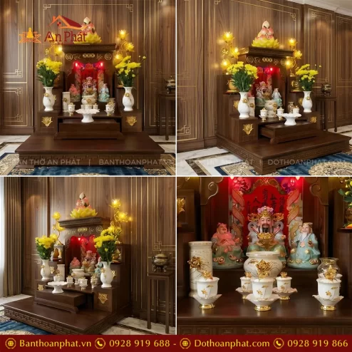 Mẫu Bàn Thờ Thần Tài Gỗ Sồi Hiện Đại TT-2678 4 mau ban tho than tai go soi hien dai tt 267800003