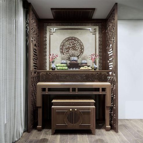 Mẫu Phòng Thờ Đẹp Tủ Thờ Hiện Đại Cho Nhà Chung Cư BT-9002