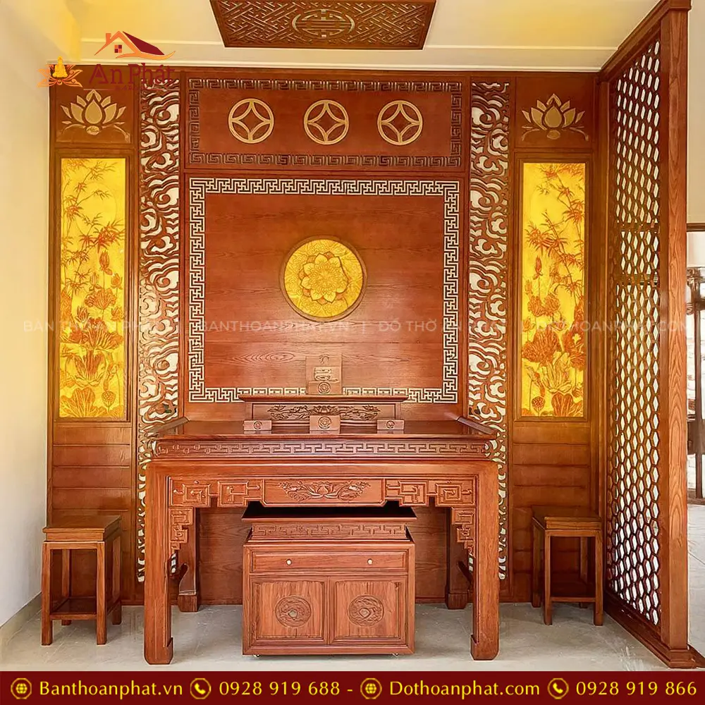 Mẫu Phòng Thờ Gỗ Hương Hiện Đại BT-8966 13 Mẫu Phòng Thờ Gỗ Hương Hiện Đại BT-8966