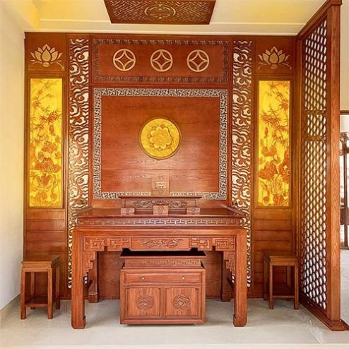 Mẫu Phòng Thờ Gỗ Hương Hiện Đại BT-8966