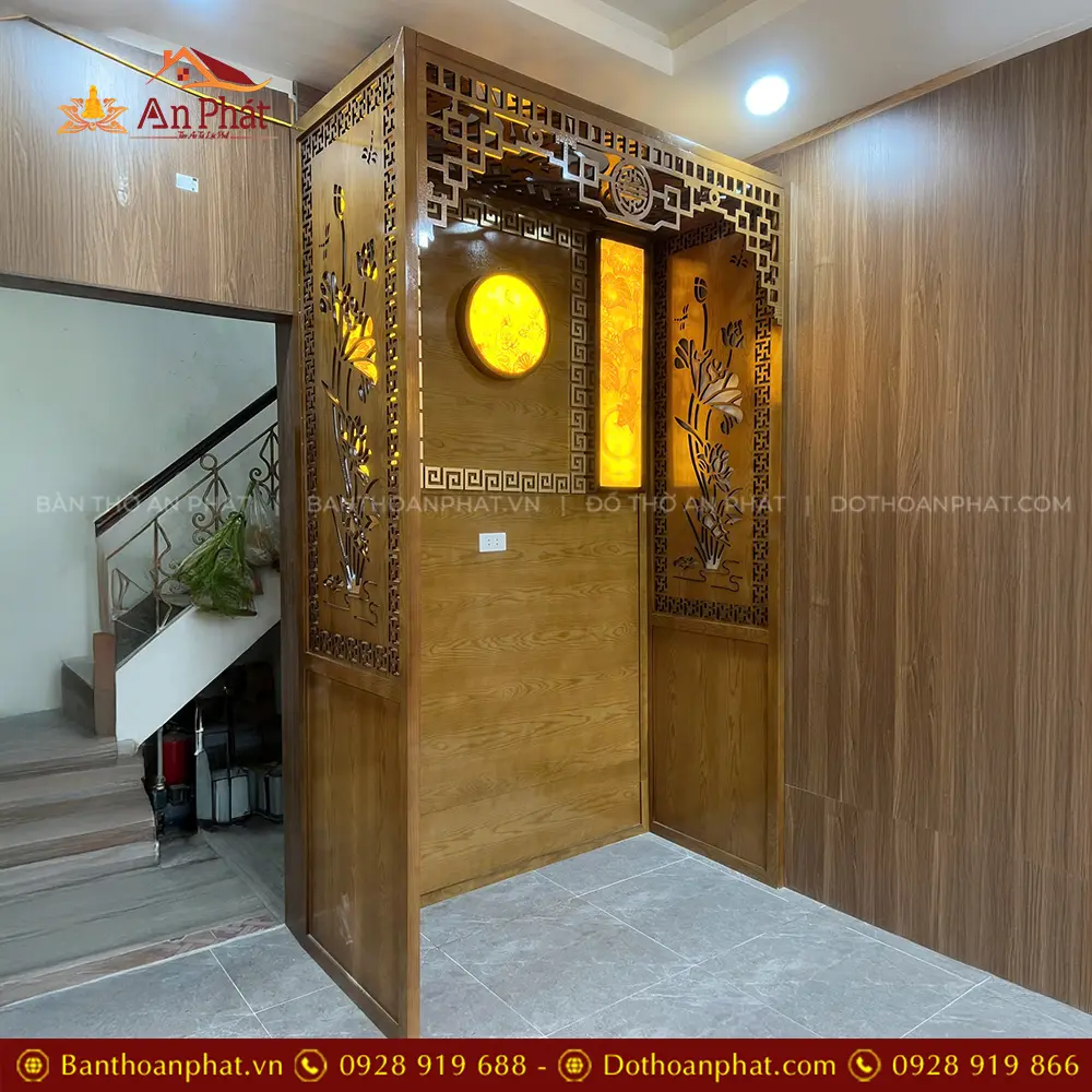 Mẫu Vách Bàn Thờ Kết Hợp Tranh Trúc Chỉ VN-4358 13 Mẫu Vách Bàn Thờ Kết Hợp Tranh Trúc Chỉ VN-4358