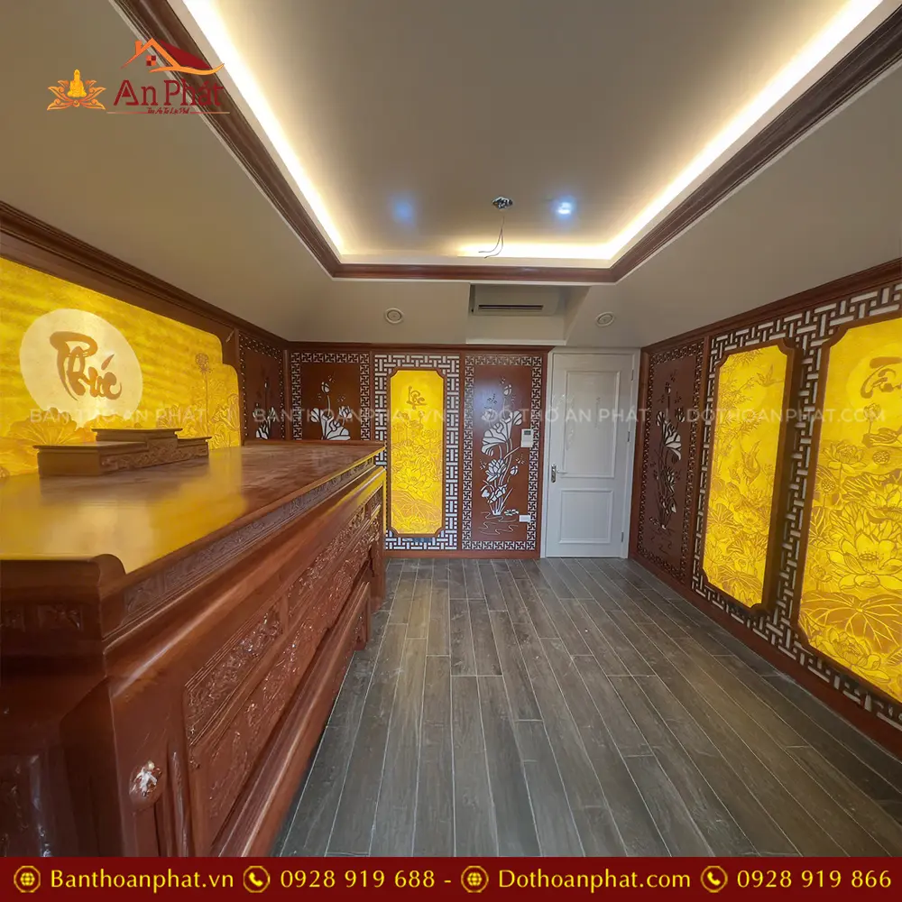 Mẫu Vách Phòng Thờ Biệt Thự Kết Hợp Tranh Trúc Chỉ VN-4365 34 Mẫu Vách Phòng Thờ Biệt Thự Kết Hợp Tranh Trúc Chỉ VN-4365