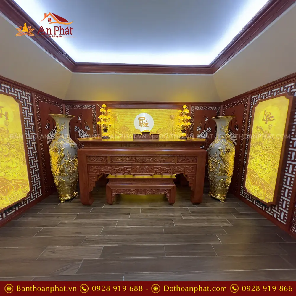 Mẫu Vách Phòng Thờ Biệt Thự Kết Hợp Tranh Trúc Chỉ VN-4365 33 Mẫu Vách Phòng Thờ Biệt Thự Kết Hợp Tranh Trúc Chỉ VN-4365