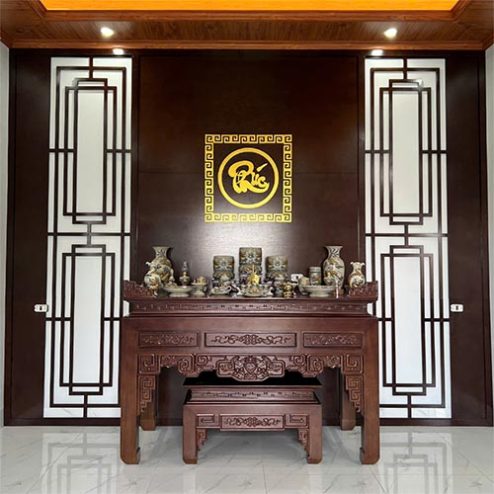 Phòng Thờ Đẹp Bàn Thờ Gia Tiên Hiện Đại BT-9009