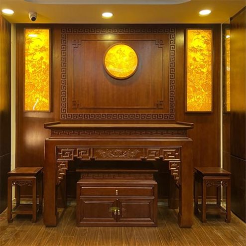 Phòng Thờ Đẹp Bàn Thờ Gỗ Hiện Đại BT-9044