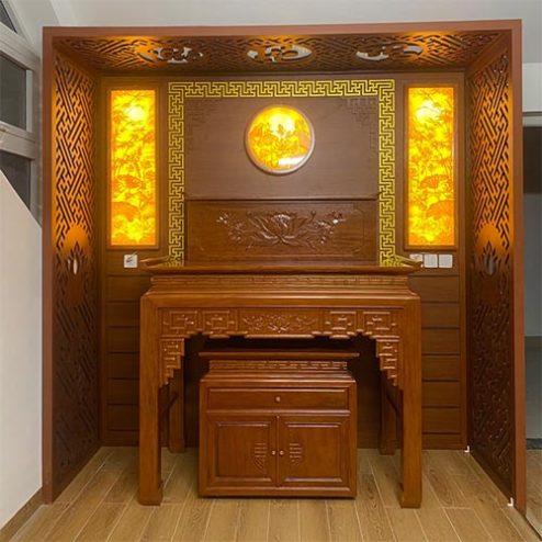 Phòng Thờ Đẹp Gỗ Hương BT-9046
