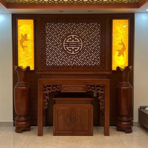 Phòng Thờ Đẹp Hiện Đại Gỗ Hương BT-8960