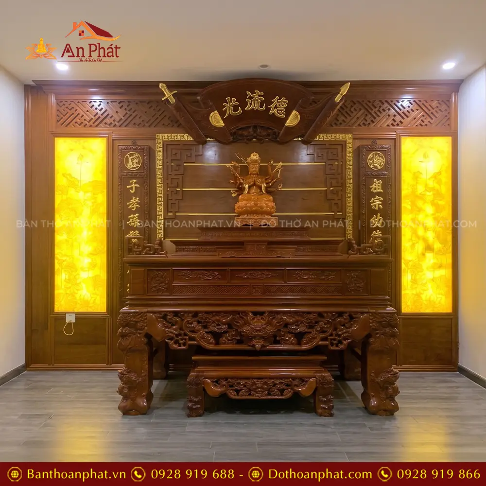 Phòng Thờ Đẹp Sập Thờ Cao Cấp Cổ Điển Gỗ Gụ BT-8998 13 Phòng Thờ Đẹp Sập Thờ Cao Cấp Cổ Điển Gỗ Gụ BT-8998