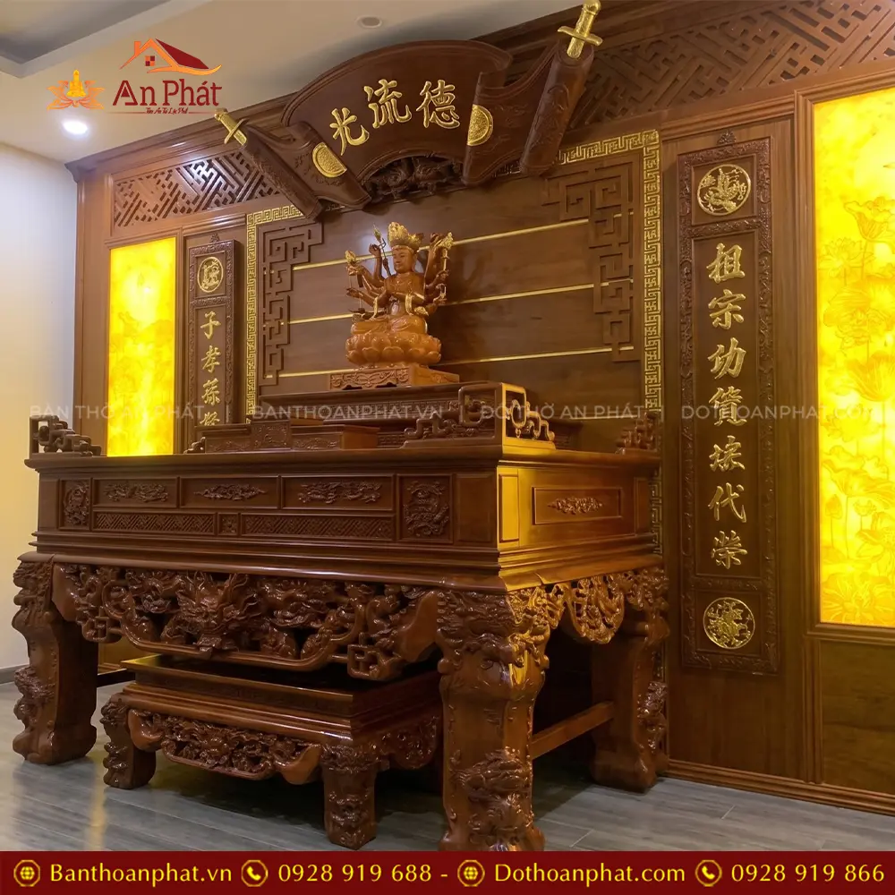 Phòng Thờ Đẹp Sập Thờ Cao Cấp Cổ Điển Gỗ Gụ BT-8998 14 Phòng Thờ Đẹp Sập Thờ Cao Cấp Cổ Điển Gỗ Gụ BT-8998