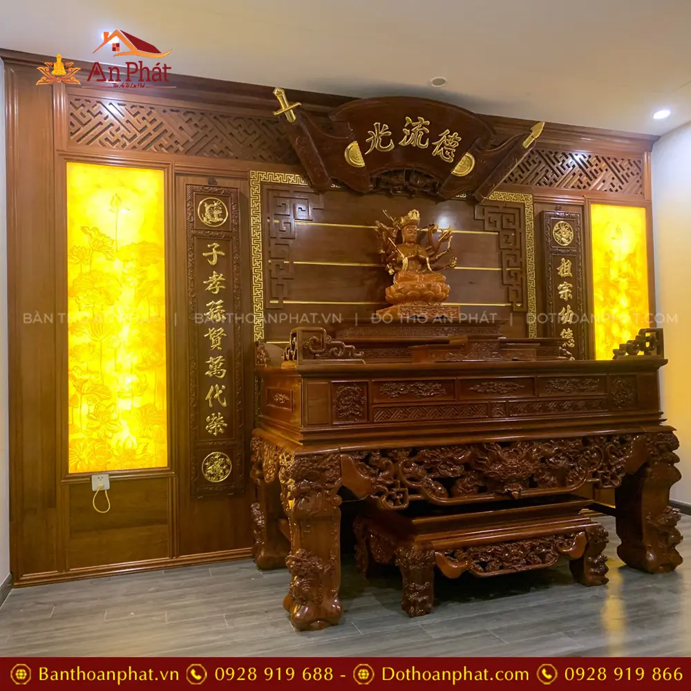 Phòng Thờ Đẹp Sập Thờ Cao Cấp Cổ Điển Gỗ Gụ BT-8998 15 Phòng Thờ Đẹp Sập Thờ Cao Cấp Cổ Điển Gỗ Gụ BT-8998