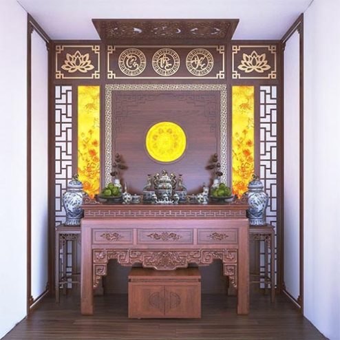 Phòng Thờ Gia Tiên Đẹp Hiện Đại BT-8812