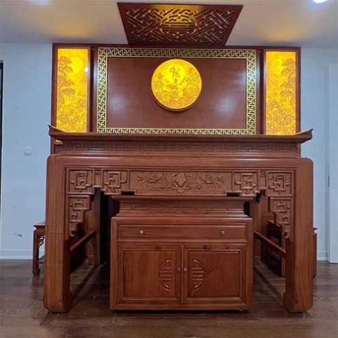Phòng Thờ Gia Tiên Gỗ Hương Đá BT-8976