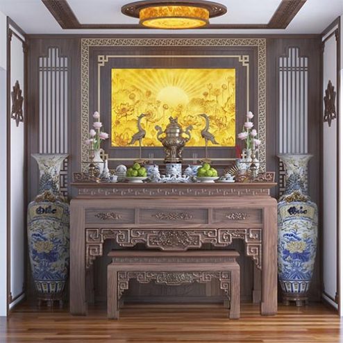 Phòng Thờ Gia Tiên Hiện Đại BT-8872