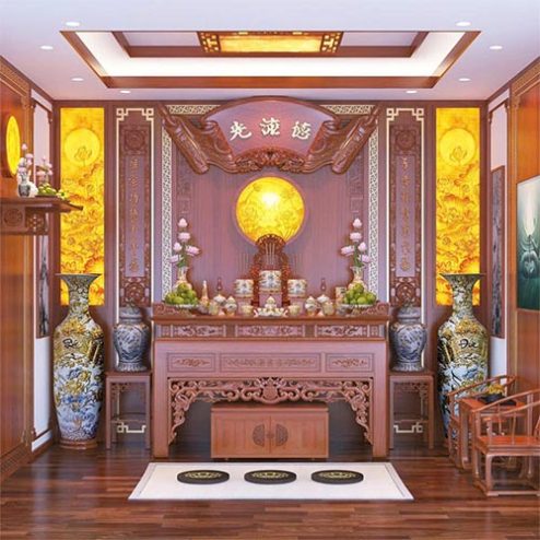 Phòng Thờ Gỗ Hương Đá Cao Cấp BT-8920