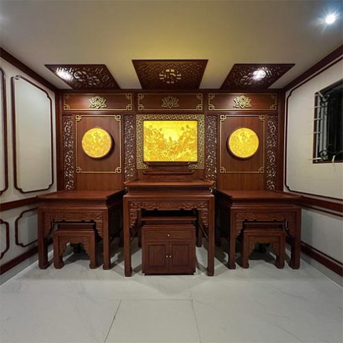 Phòng Thờ Phật Kết Hợp Nội Ngoại 2 Bên BT-8942