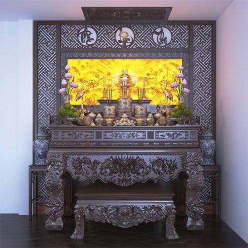 Sập Thờ Gia Tiên Gỗ Gụ BT-8899