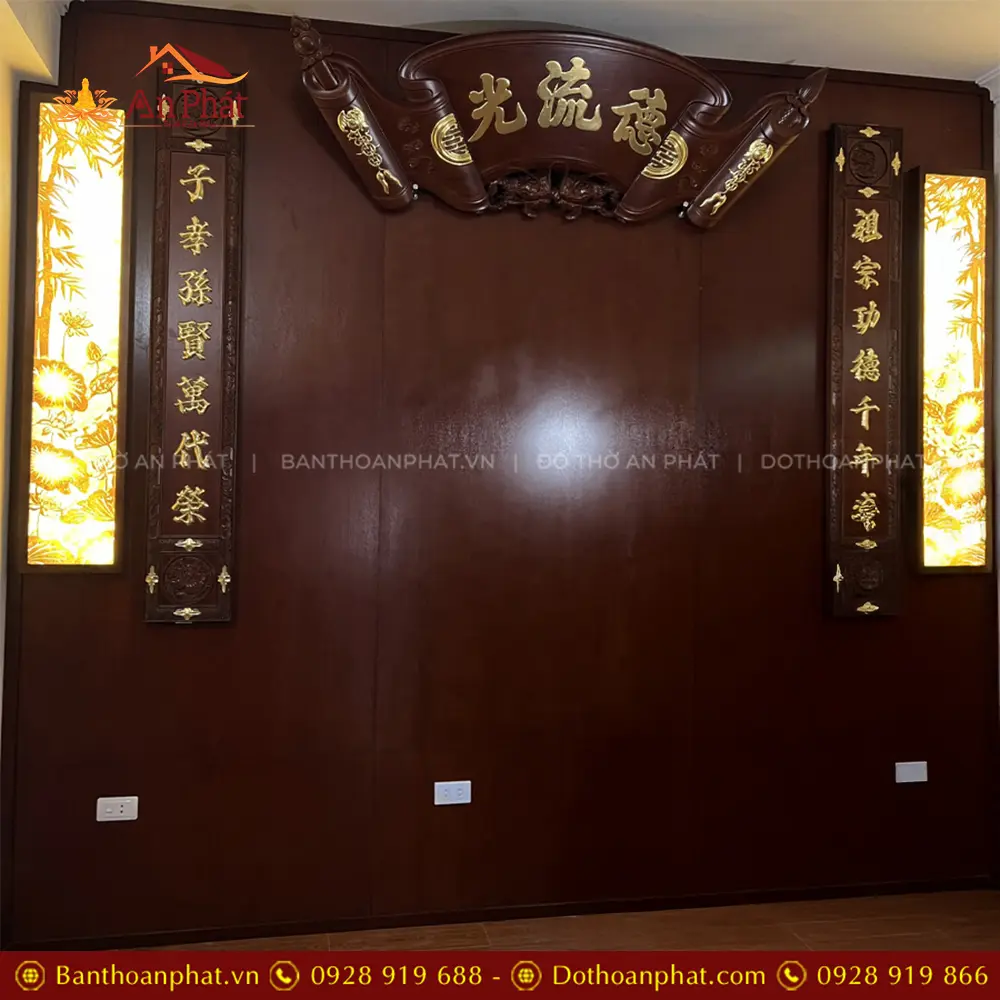 Tấm Ốp Phòng Thờ Gỗ MDF VN-4333 14 Tấm Ốp Phòng Thờ Gỗ MDF VN-4333